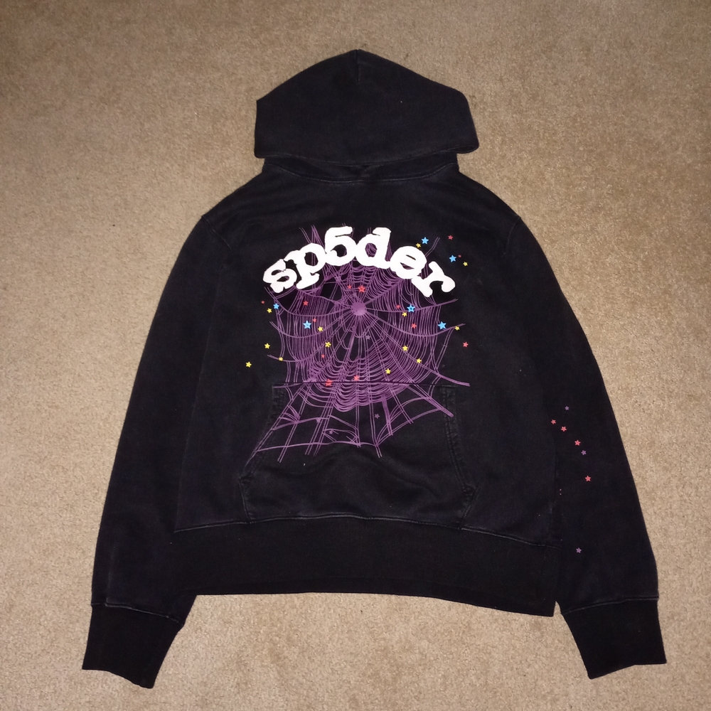 Disney Black Sweatshirt with White and Purple Design